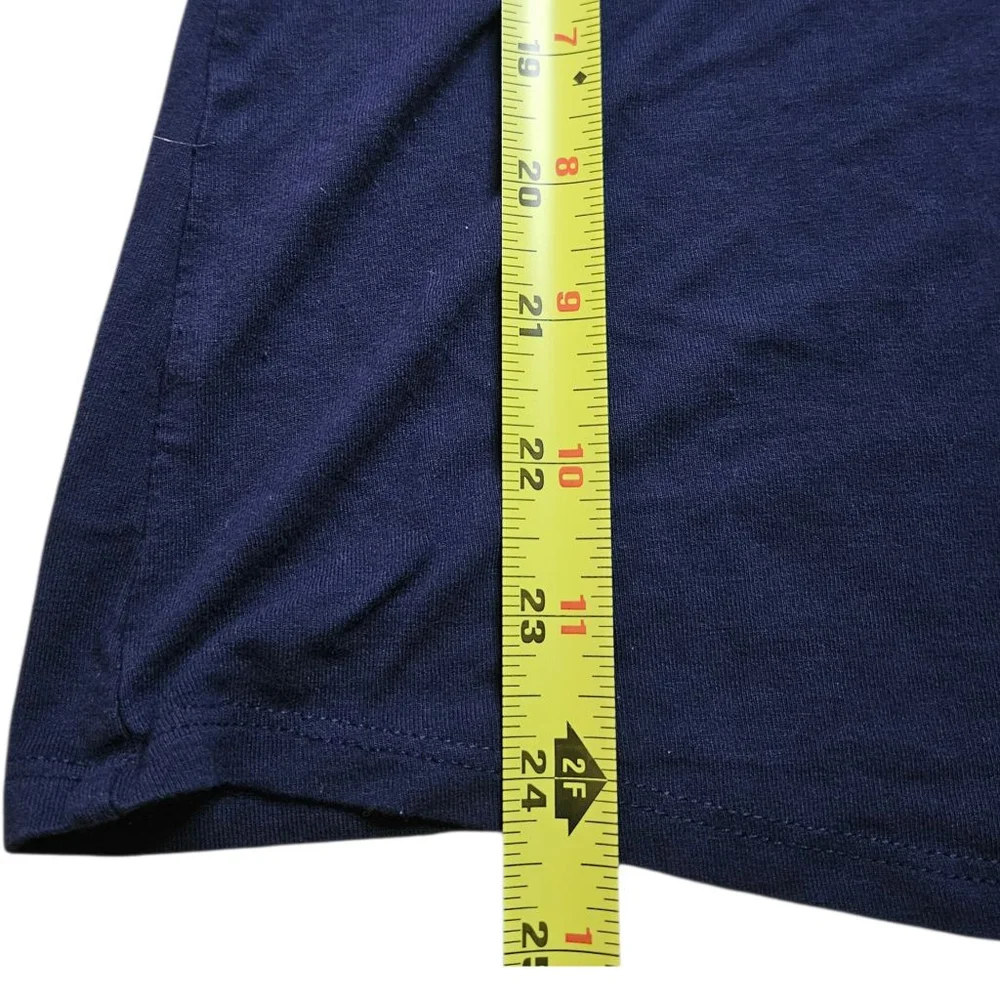 Venus Medium Navy Pocket V-Neck Tee Top